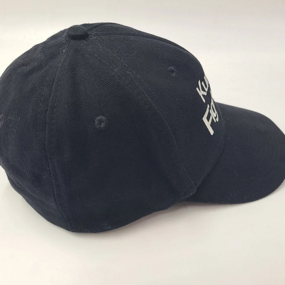 Vintage Kung Fu Fighters Hat Snapback Black White Martial Arts Casual Cotton Men